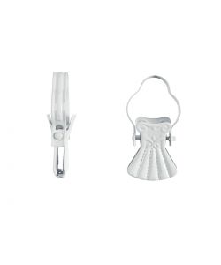 CINTACOR Pinza Mano per Tendina Colore Bianco Accessorio per Tende 10 Pz