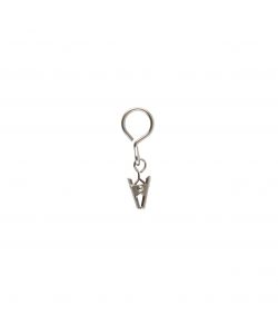 IDEAS 12 - Anello in metallo Pinza Cromo satinato