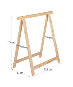 Astigarraga Cavalletto Professionale in Pino - 73,5 x 77 cm