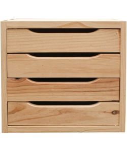 Astigarraga Cassettiera 4 cassetti in legno - 39x30x37,5 cm - Sostenibile