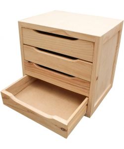Astigarraga Cassettiera 4 cassetti in legno - 39x30x37,5 cm - Sostenibile
