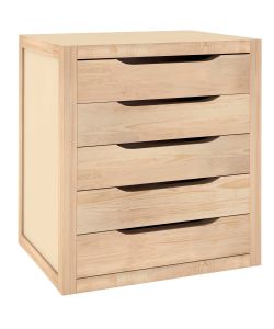 Astigarraga Cassettiera 5 cassetti in legno - 39x30x45,8 cm - Sostenibile
