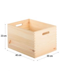 Cassetta in pino massiccio 40 x 30 x 23 cm