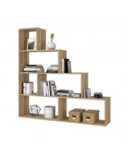 Libreria divisoria da terra in rovere canadian - 145x29x145 cm