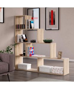 Libreria divisoria da terra in rovere canadian - 145x29x145 cm