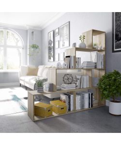 Libreria divisoria da terra in rovere canadian - 145x29x145 cm