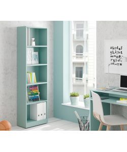 Libreria 5 ripiani 180 h cm verde acqua