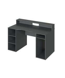 Scrivania Gamer in Truciolare Melaminico Antracite - 136x67 cm