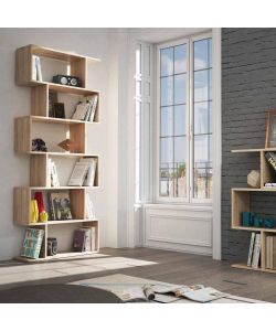 Fores Libreria Athena in melaminico colore rovere canadian - 192x80x24 cm