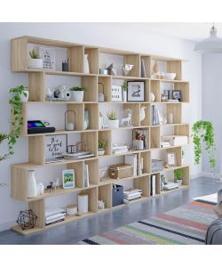 Fores Libreria Athena in melaminico colore rovere canadian - 192x80x24 cm