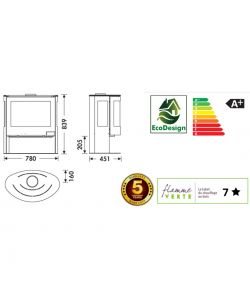 Panadero Stufa a Legna Iris - Moderna 7,8 KW