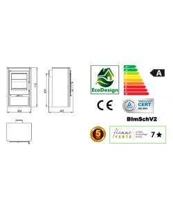 Stufa a legna Knysna Panadero 5,9 KW