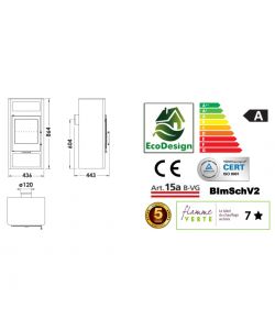 Panadero Stufa a Legna Aurora - 5,9 KW - EcoDesign