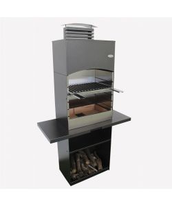 GMR Barbecue Tolosa a legna e carbone con cappa - 110x47,5x190,1 cm