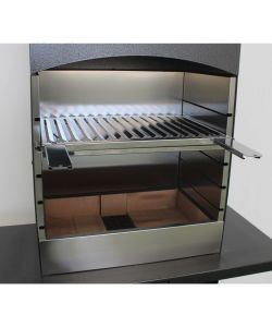 GMR Barbecue Tolosa a legna e carbone con cappa - 110x47,5x190,1 cm