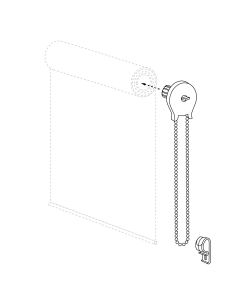 Catenella tenda a rullo bianca con puleggia 1,5 m - Accessorio funzionale