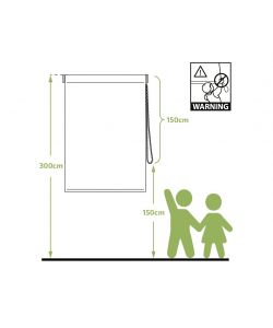 Catenella tenda a rullo bianca con puleggia 1,5 m - Accessorio funzionale
