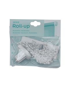 Catenella tenda a rullo bianca con puleggia 1,5 m - Accessorio funzionale