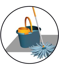 Estores Collection Tappeto Vinile Croma Patch Grigio e Ambra 50x140 cm