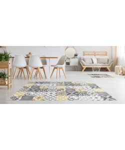STOR PLANET Tappeto vinilico trapuntato Croma Patch grigio 120x180 cm