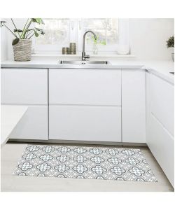 Estores Collection Tappeto Vinile Imbottito Croma Tortora 50x110 cm