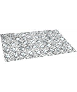 STOR PLANET Tappeto Vinile Geometrico Taupe 80x150 cm Morbido e Lavabile