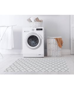 STOR PLANET Tappeto Vinile Geometrico Taupe 80x150 cm Morbido e Lavabile