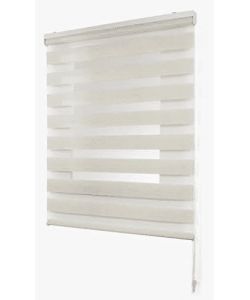 Estores Collection Tenda a Rullo Notte e Giorno Lino 140x180 cm - Tenda Interna con Filtro Luce - In