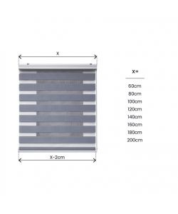 STORPLANET Tenda a rullo giorno/notte argento 60x250 cm per interni