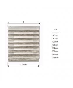 STORPLANET Tenda a rullo giorno/notte beige 80x250 cm trasparente rigato