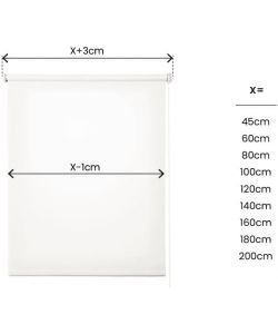 STOR PLANET Tenda a rullo bianca 100x180 cm semitrasparente interni