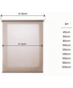 STOR PLANET Tenda a Rullo Traslucida Sabbia 60x180 cm per Interni
