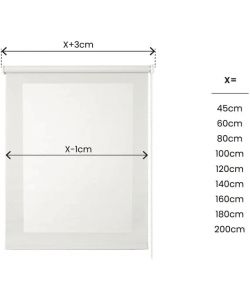 STOR PLANET Tenda a Rullo Screen Bianco 100x250 cm per Interni