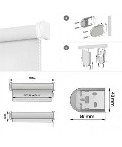 STOR PLANET Tenda a Rullo Screen Bianco 180x180 cm per Interni Isolante