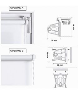 STOR PLANET Tenda a Rullo Filtrante Bianco 45x180 cm Senza Fori