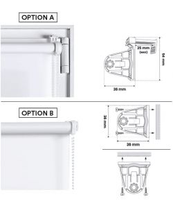 STOR PLANET Tenda a Rullo Filtrante Bianco 75x180 cm Senza Fori