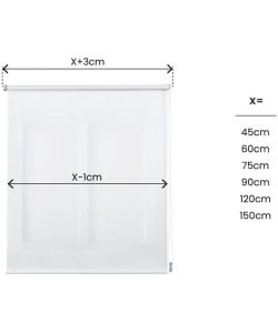 STOR PLANET Tenda a Rullo Filtrante Bianco 90x180 cm Senza Fori Interni