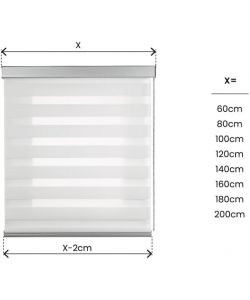 STOR PLANET Tenda a Rullo Giorno e Notte SQUARE Bianco 140x250 cm