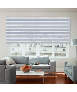 STOR PLANET Tenda a Rullo Giorno e Notte Argento 80x250cm Finiture Premium
