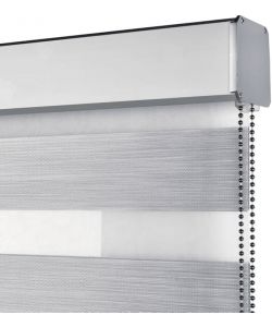STOR PLANET Tenda a Rullo Giorno e Notte Argento 80x250cm Finiture Premium