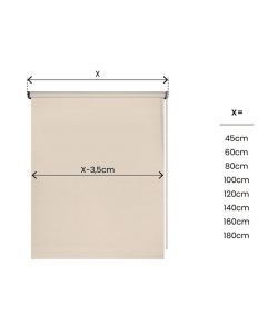 Night Tenda a Rullo Oscurante Pietra 80x250 cm per Porte e Finestre