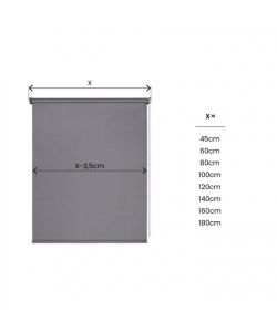 STOR PLANET Tenda a Rullo Oscurante Grigio 60x180 cm per Interni