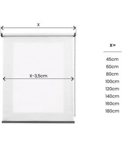 STOR PLANET Tenda a Rullo Traslucida CALM Bianco Neve 60x180 cm