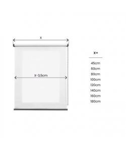 STOR PLANET Tenda a rullo semi filtrante bianca 180x180 cm per interni