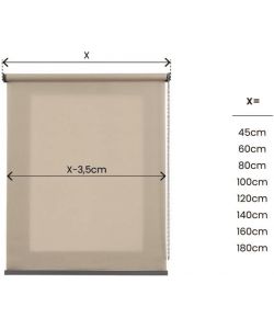 STOR PLANET Tenda a Rullo Filtrante CALM 80x250 cm Cammello Decorativa