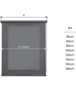 STOR PLANET Tenda a Rullo Filtrante Traslucida Grigio Koala 100x250 cm