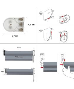 STOR PLANET Tenda a Rullo Trasparente Filtrante Bianco 140x250 cm