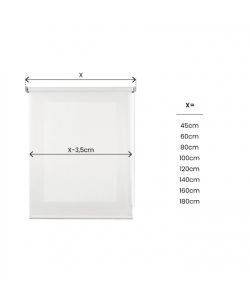 STOR PLANET Tenda a Rullo Filtrante Traslucida Bianca 180x180 cm