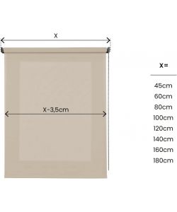 STOR PLANET Tenda avvolgibile traslucida beige 180x180 cm per interni