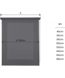STOR PLANET Tenda a Rullo Trasparente SOFT Grigio Marengo 160x180 cm